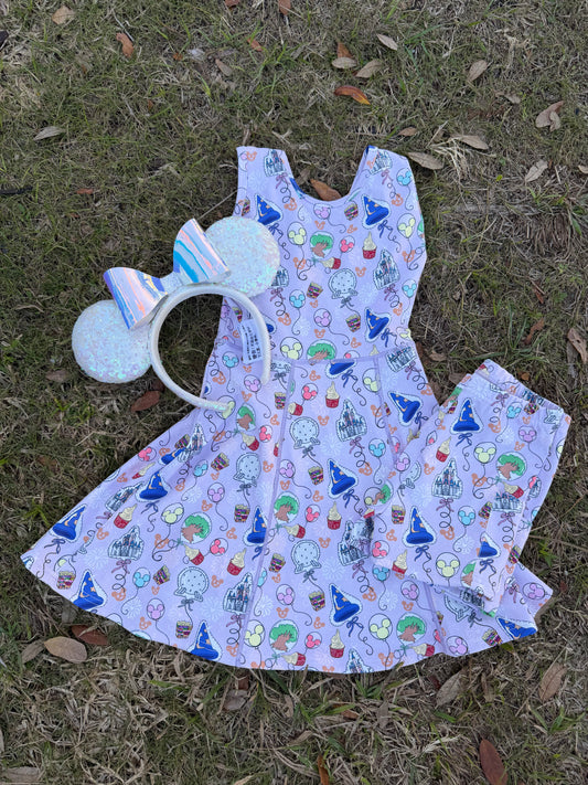 Youth Exclusive Park Balloons & Snacks Dress With Detached Shorts