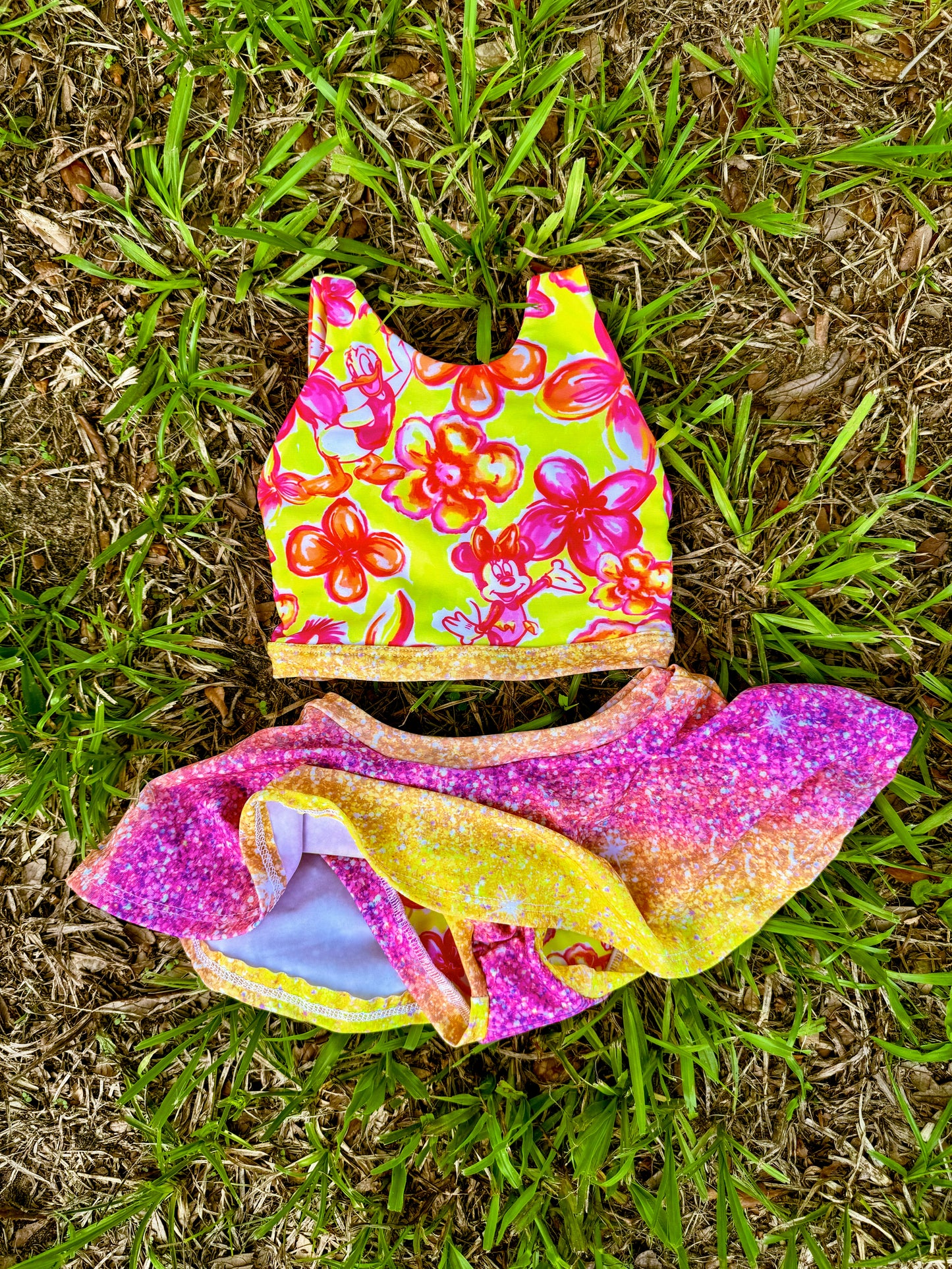 Nicole Crop Top and Skirted Bottom