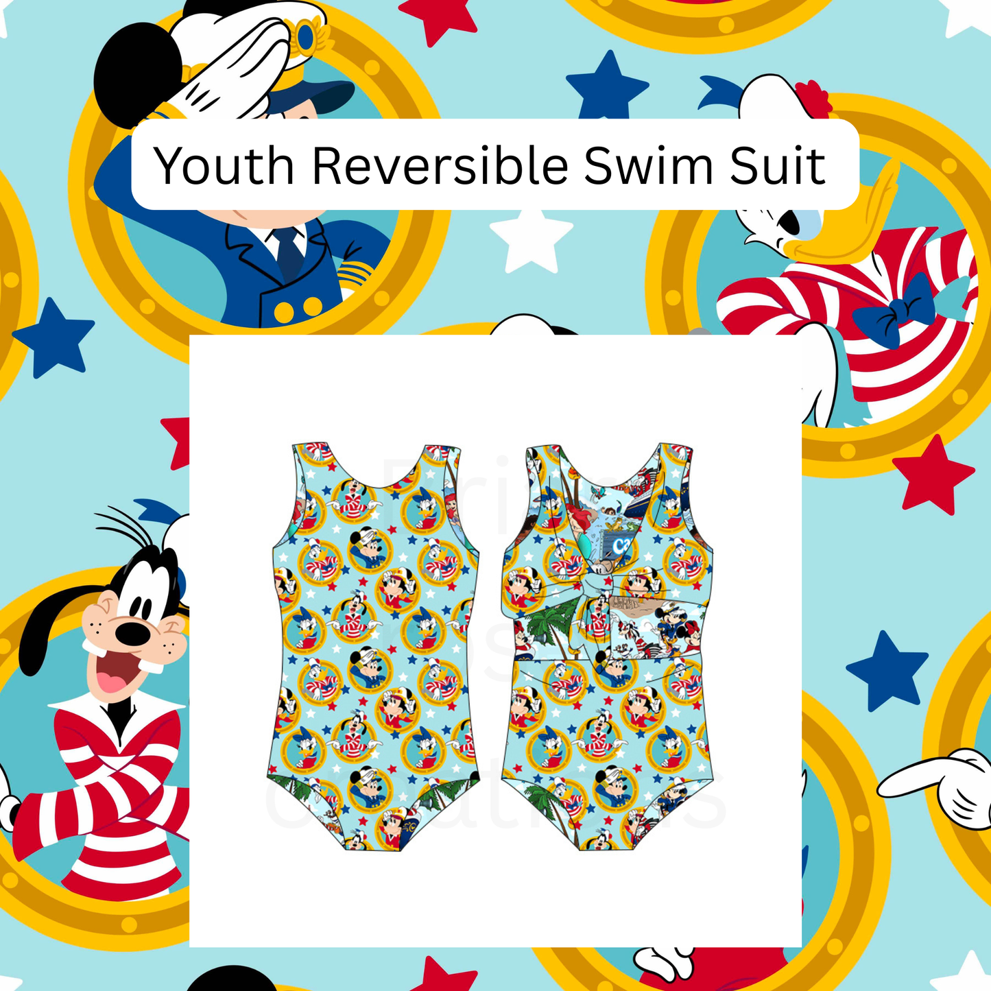 Pre Order Youth DCL Reversible Swim Suit