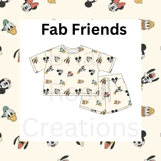 Youth Waffle Fab Friends Two Piece
