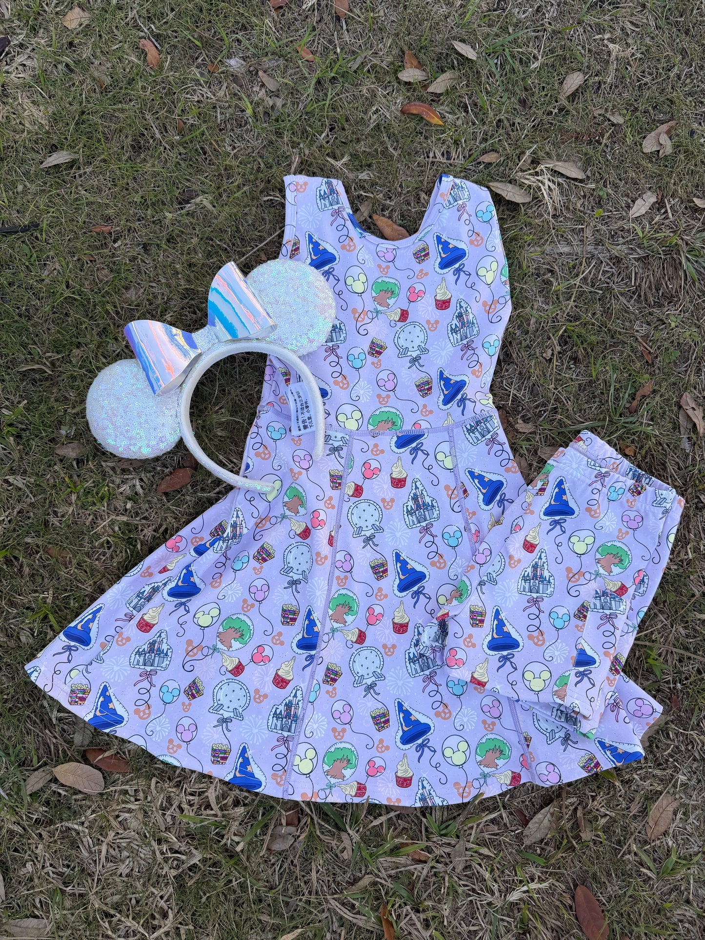 Youth Exclusive Park Balloons & Snacks Dress With Detached Shorts