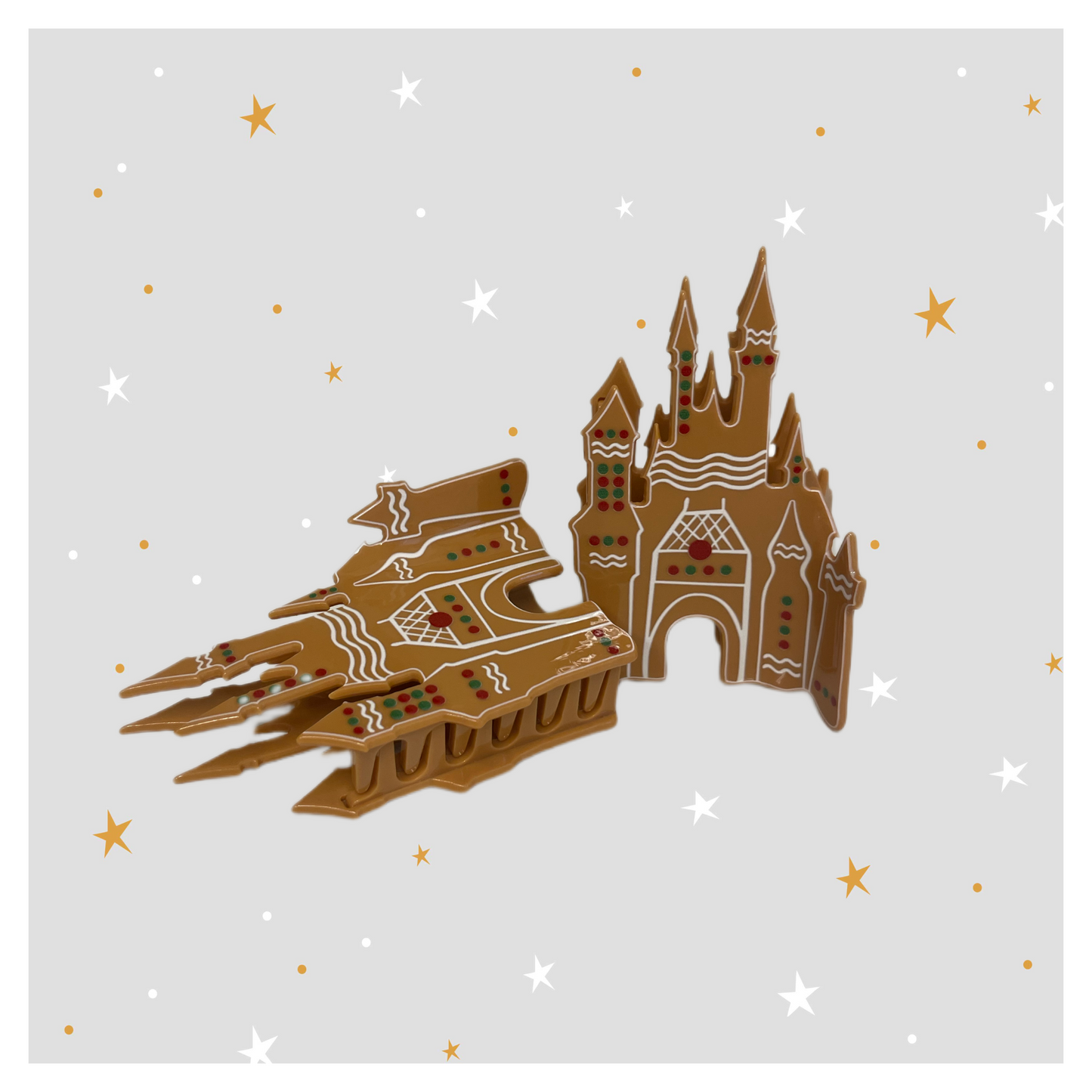 Gingerbread Castle Claw Clip