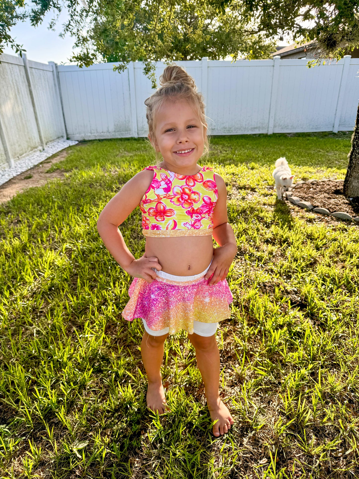 Nicole Crop Top and Skirted Bottom