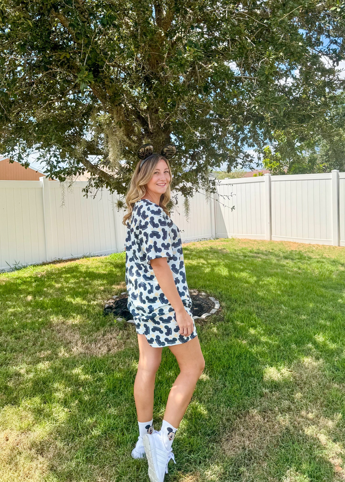 Adult Waffle Two Piece Set Blue Mama Large