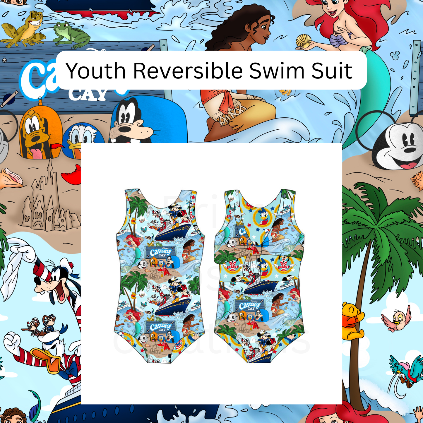 Pre Order Youth DCL Reversible Swim Suit