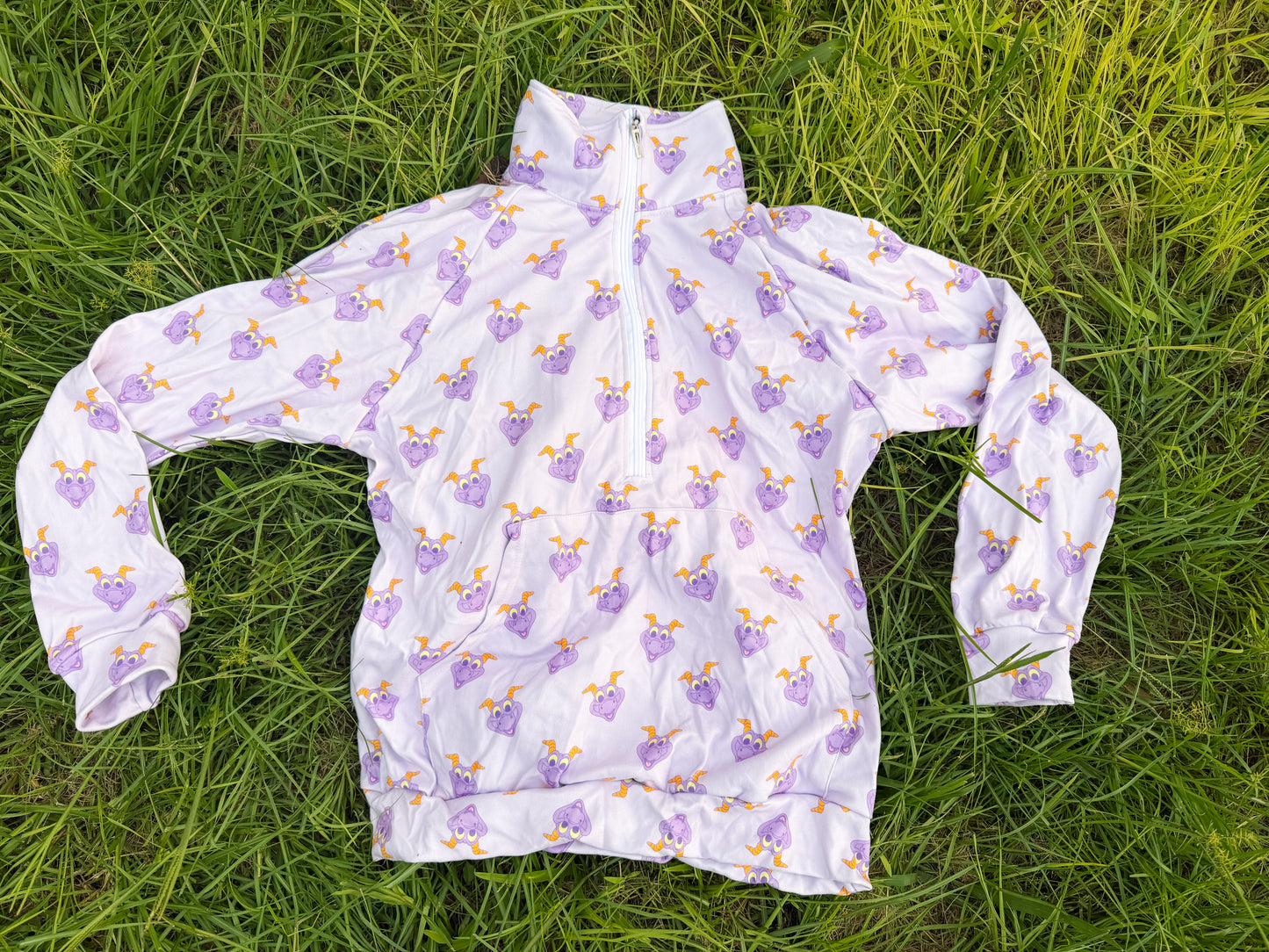 Adult Purple Dragon 3/4 Zip Sweater