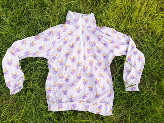 Adult Purple Dragon 3/4 Zip Sweater