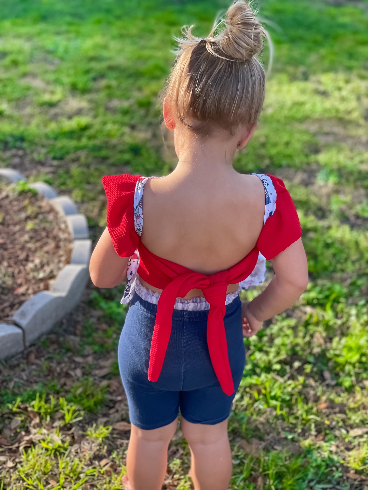 Mia Tie Back Ruffle Top